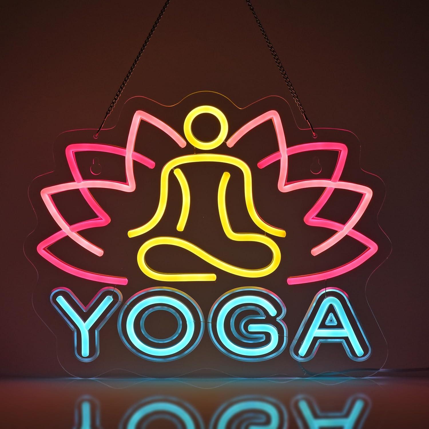 Zen Yoga Fitness - Neonowy Znak Yoga, Lampy Neonowe, Wisząca