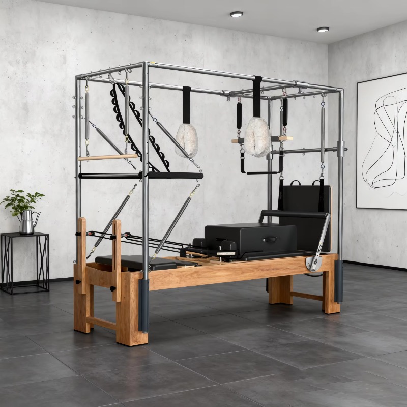Yoga Fitness Factory - Fabryka YIYIN, stal nierdzewna, drewno klonowe,