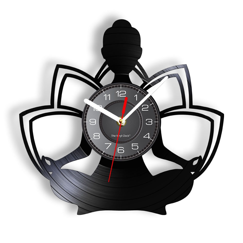 Yoga Fitness Watch - Zegar Ścienny z Płyty Winylowej z