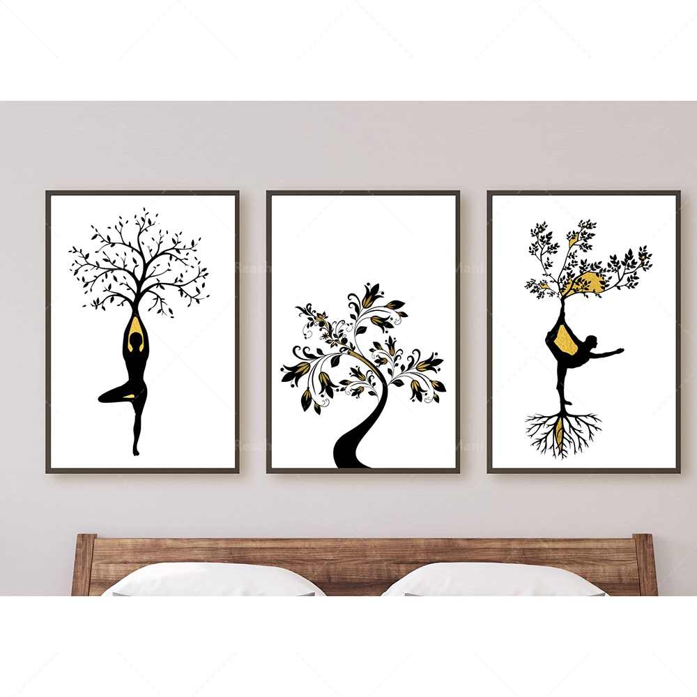 Zen Yoga Fitness - Plakat z pozami jogi Medytacja Zen