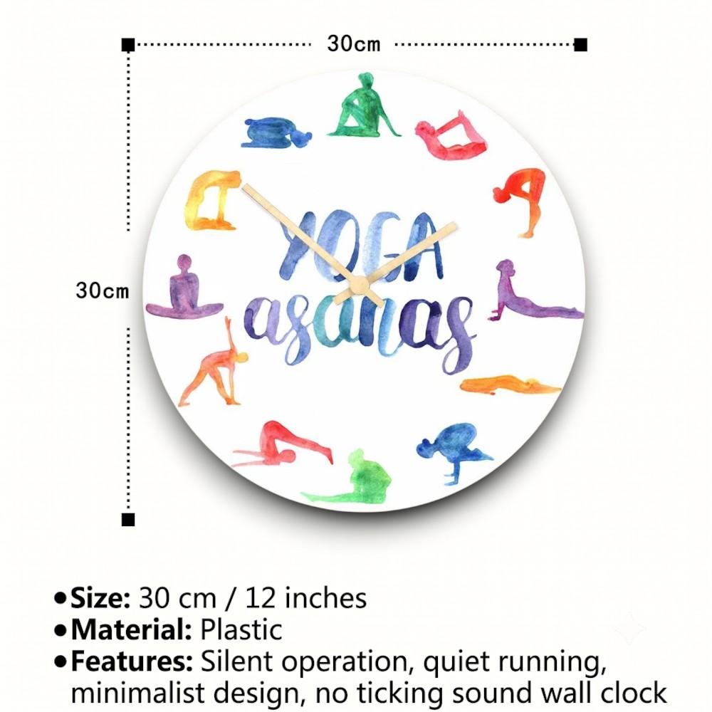 Zegar ścienny z akwarelowymi p – Yoga Fitness Watch recenzja i cena