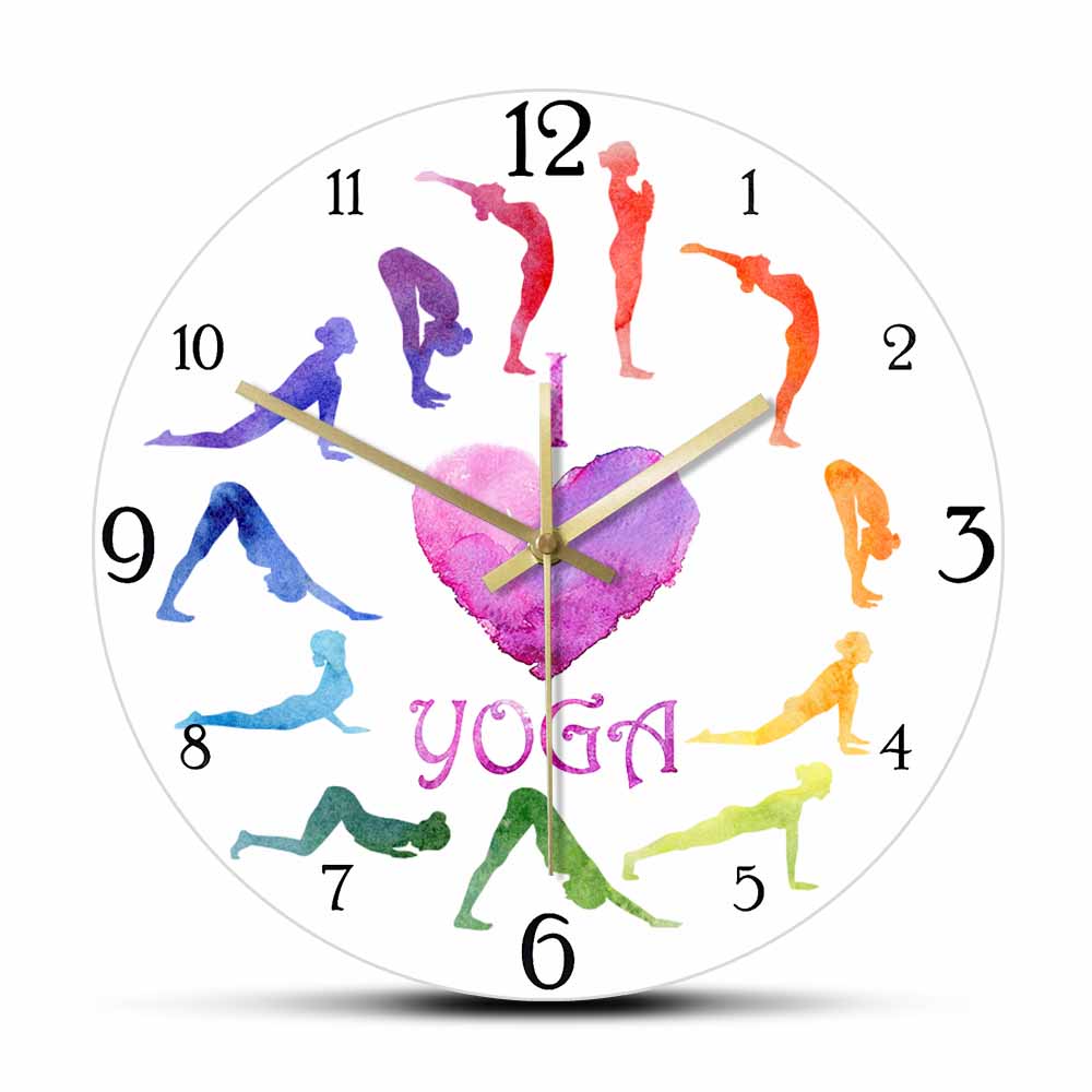Zegar ścienny z nadrukiem akwa – Yoga Fitness Watch recenzja i cena