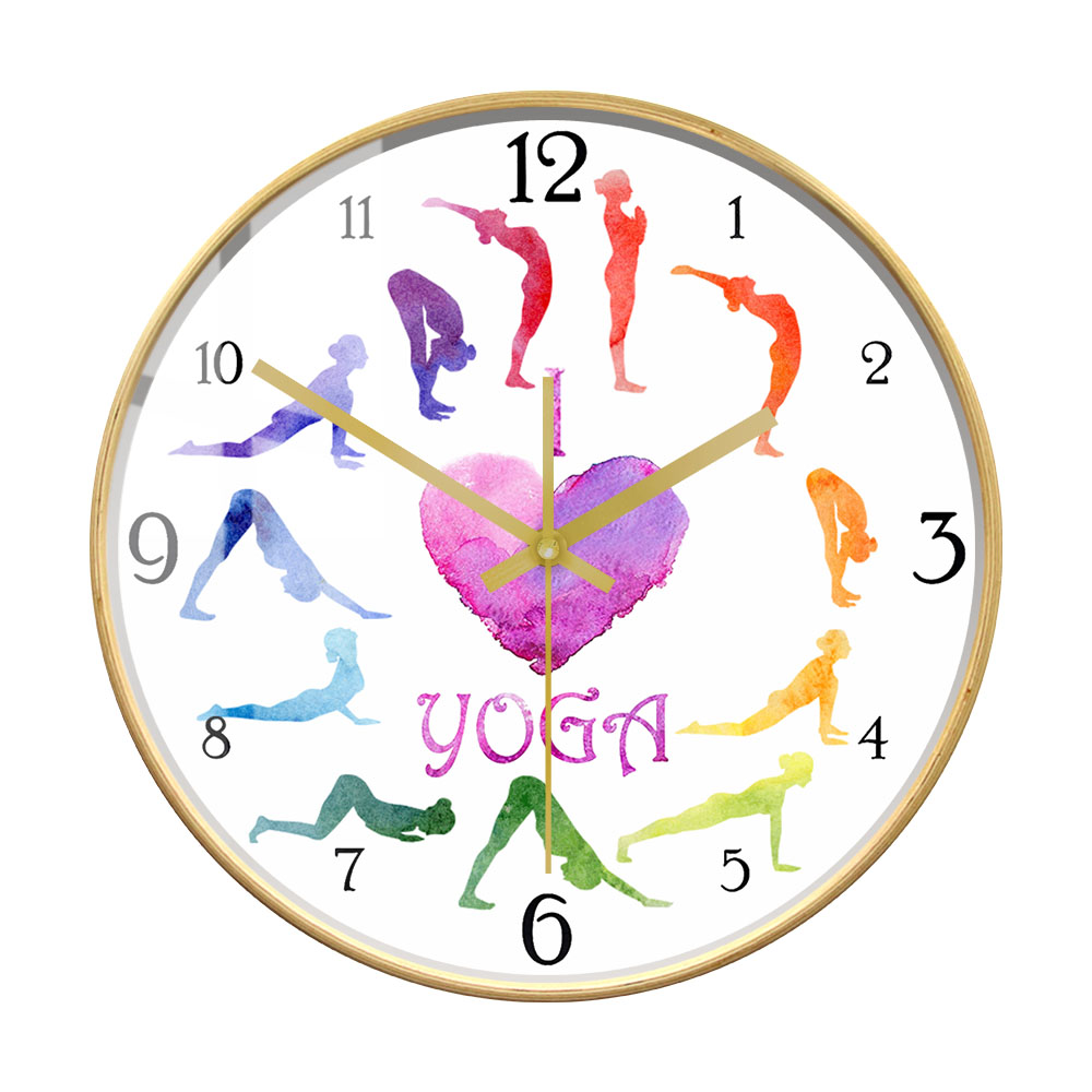 Zegar ścienny z nadrukiem akwa – Yoga Fitness Watch recenzja i cena