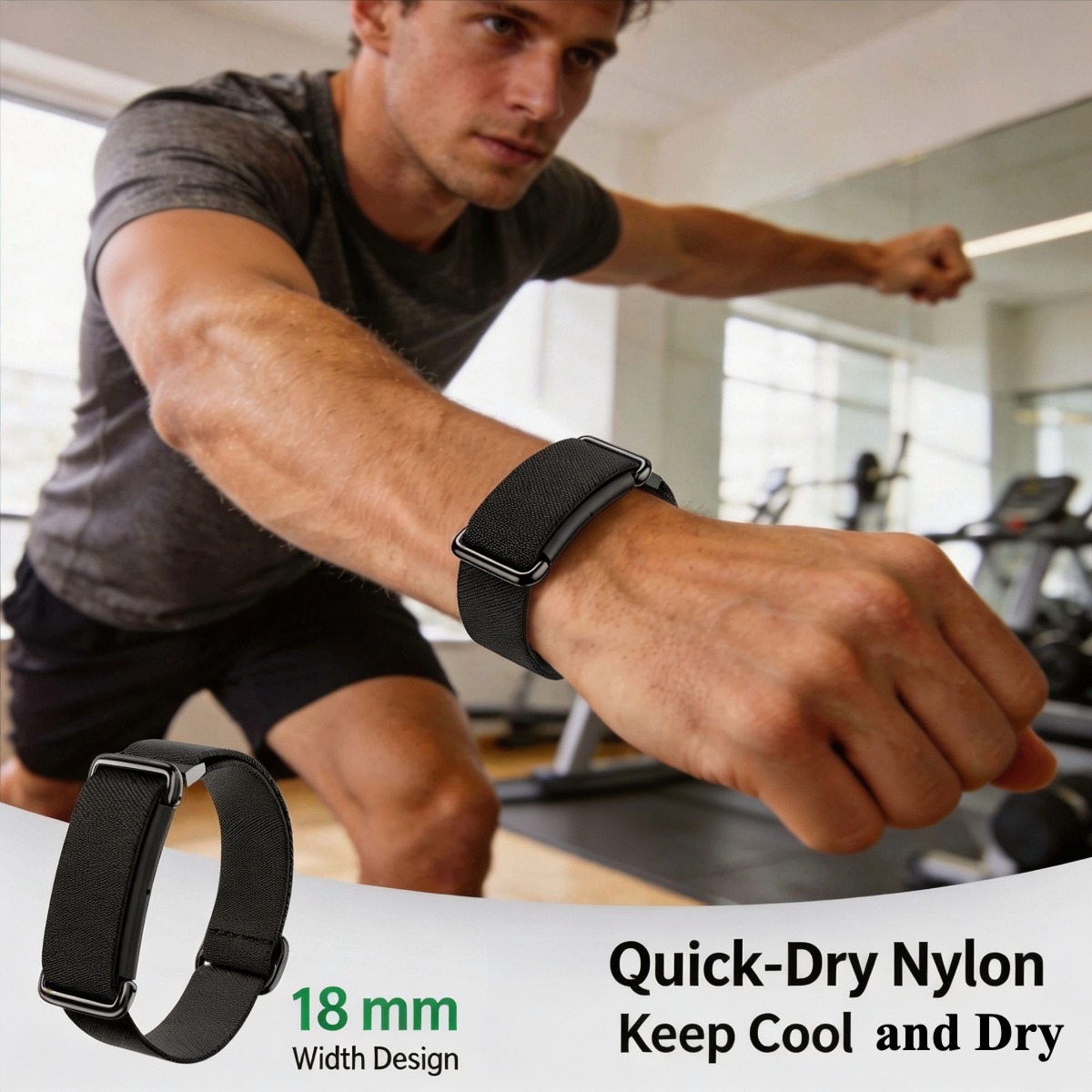 Nylonowa opaska na nadgarstek  – Fitness Tracker Band recenzja i cena