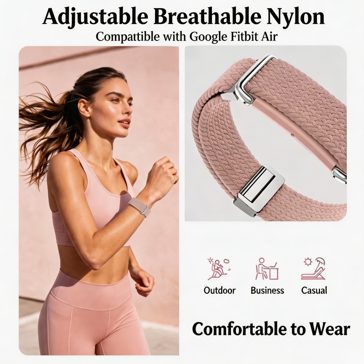 Nylonowa opaska na nadgarstek  – Fitness Tracker Band recenzja i cena