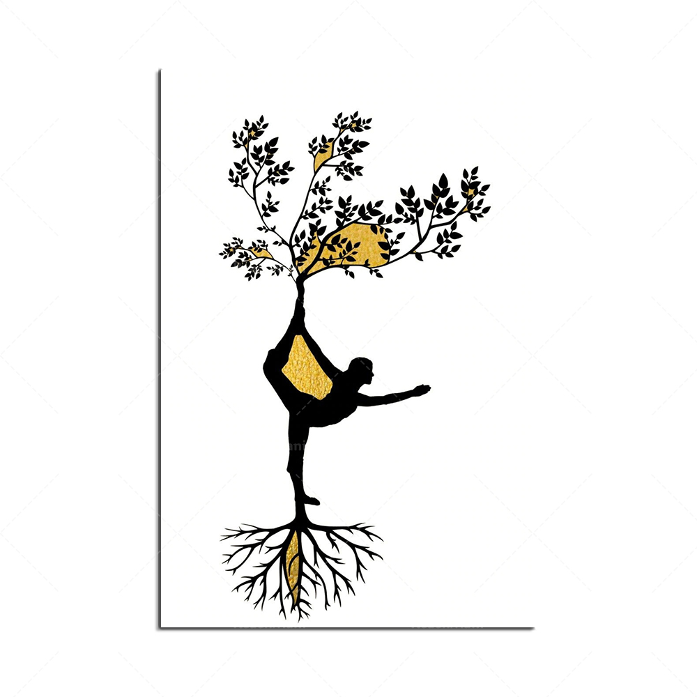 Plakat z pozami jogi Medytacja – Zen Yoga Fitness recenzja i cena